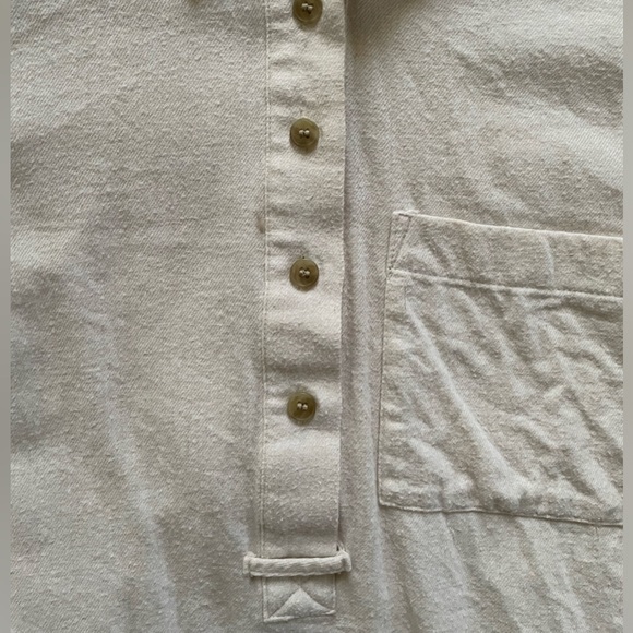 ✨ Madewell Flannel Classic Ex-Boyfriend Popover Half Button Shirt - Picture 8 of 10